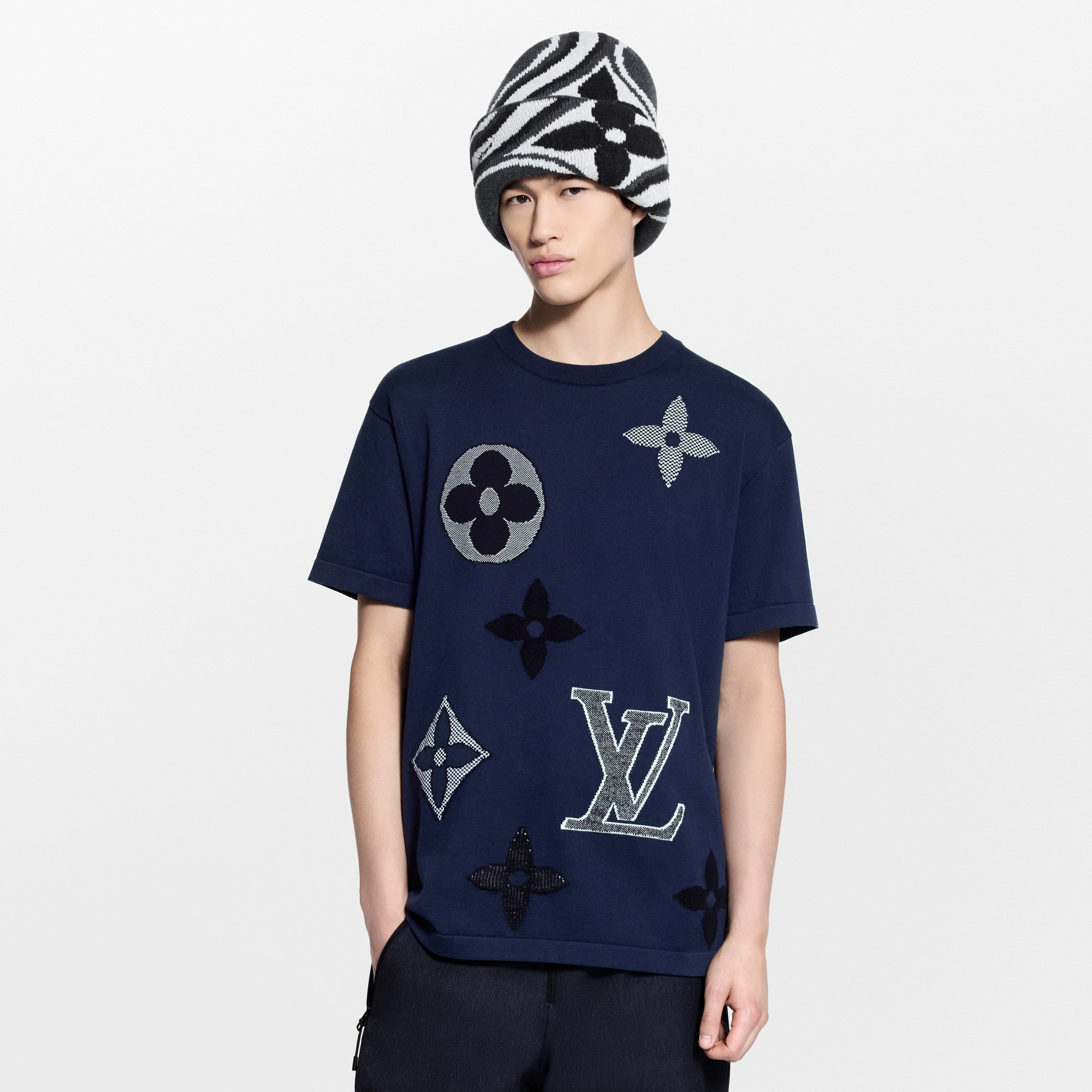 Camiseta de Tricô Monogram de Manga Curta - Para Ele | LOUIS VUITTON ®
